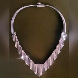 Sterling Silver 970 Taxco Mexico Modernist Woman's Necklace